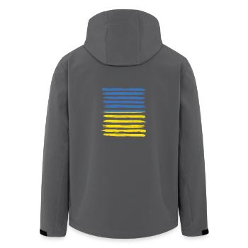 Geschenk Heimat Wurzeln Stolz Ukraine - Recycelte Männer Softshell-Jacke von Stanley/Stella - Anthrazit - Hinten - AI Model Male 185 light (185cm)