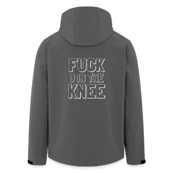 F*** you in the knee - Recycelte Männer Softshell-Jacke von Stanley/Stella - Anthrazit - Hinten - AI Model Male 185 light (185cm)