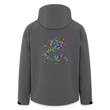 Dragon - Recycelte Männer Softshell-Jacke von Stanley/Stella - Anthrazit - Hinten - AI Model Male 185 light (185cm)