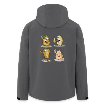 Kartoffel Typen - Recycelte Männer Softshell-Jacke von Stanley/Stella - Anthrazit - Hinten - AI Model Male 185 light (185cm)