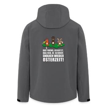 Osterzeit | Ostern | Osterhase | Osterei Reh Fuchs - Recycelte Männer Softshell-Jacke von Stanley/Stella - Anthrazit - Hinten - AI Model Male 185 light (185cm)
