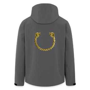 Vikings Armreife - Recycelte Männer Softshell-Jacke von Stanley/Stella - Anthrazit - Hinten - AI Model Male 185 light (185cm)