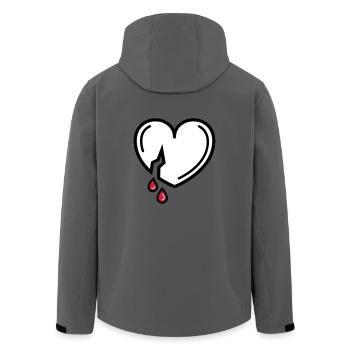 blutige Liebe - Recycelte Männer Softshell-Jacke von Stanley/Stella - Anthrazit - Hinten - AI Model Male 185 light (185cm)