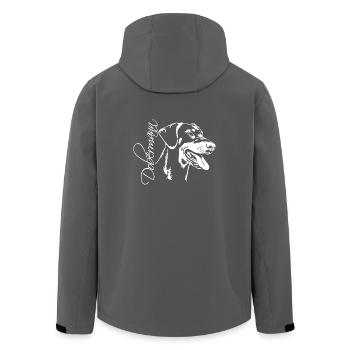 DOBERMANN Hundeportrait Wilsigns Hund Hunde - Recycelte Männer Softshell-Jacke von Stanley/Stella - Anthrazit - Hinten - AI Model Male 185 light (185cm)