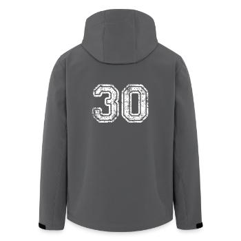 30 - Recycelte Männer Softshell-Jacke von Stanley/Stella - Anthrazit - Hinten - AI Model Male 185 light (185cm)