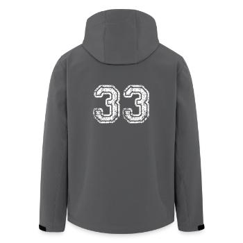 33 - Recycelte Männer Softshell-Jacke von Stanley/Stella - Anthrazit - Hinten - AI Model Male 185 light (185cm)