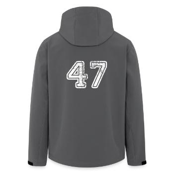 47 - Recycelte Männer Softshell-Jacke von Stanley/Stella - Anthrazit - Hinten - AI Model Male 185 light (185cm)