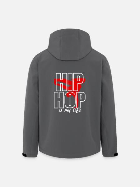 hip hop is my life - Recycelte Männer Softshell-Jacke von Stanley/Stella - Anthrazit