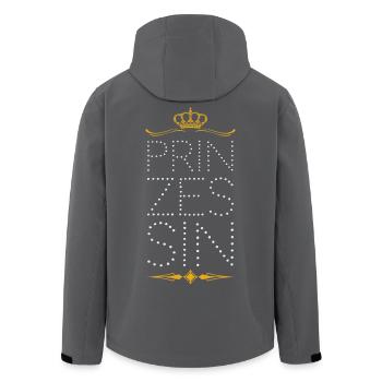 Prinzessin - Recycelte Männer Softshell-Jacke von Stanley/Stella - Anthrazit - Hinten - AI Model Male 185 light (185cm)
