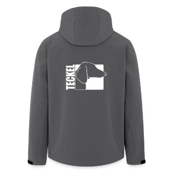 Teckel Hunde Hund Jagdhunde Jagdhund Wilsigns - Recycelte Männer Softshell-Jacke von Stanley/Stella - Anthrazit - Hinten - AI Model Male 185 light (185cm)