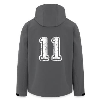 11 - Recycelte Männer Softshell-Jacke von Stanley/Stella - Anthrazit - Hinten - AI Model Male 185 light (185cm)