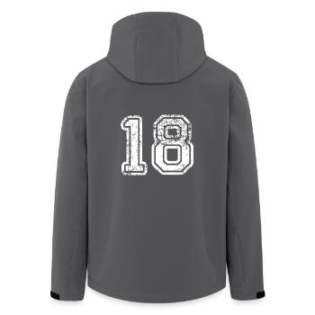 18 - Recycelte Männer Softshell-Jacke von Stanley/Stella - Anthrazit - Hinten - AI Model Male 185 light (185cm)