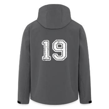 19 - Recycelte Männer Softshell-Jacke von Stanley/Stella - Anthrazit - Hinten - AI Model Male 185 light (185cm)
