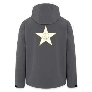 Rhode Island Fan T-Shirt – Stylisch & Einzigartig - Recycelte Männer Softshell-Jacke von Stanley/Stella - Anthrazit - Hinten - AI Model Male 185 light (185cm)