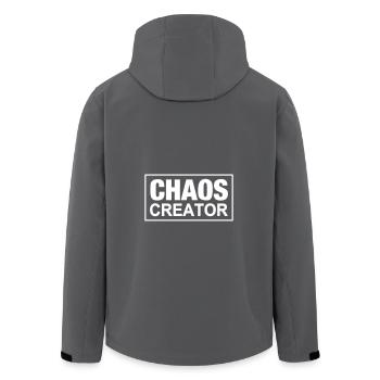 Chaos Creator Chaot Chaotin chaotisch Unordnung - Recycelte Männer Softshell-Jacke von Stanley/Stella - Anthrazit - Hinten - AI Model Male 185 light (185cm)