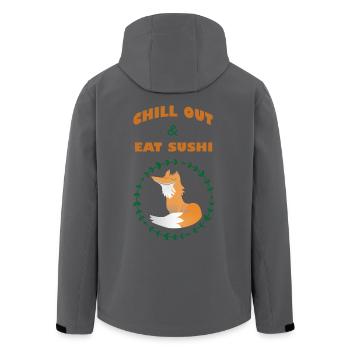 Chill Out and eat Sushi - Recycelte Männer Softshell-Jacke von Stanley/Stella - Anthrazit - Hinten - AI Model Male 185 light (185cm)