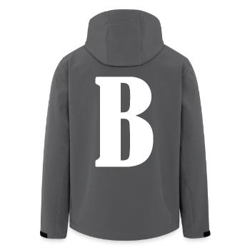 B - Recycelte Männer Softshell-Jacke von Stanley/Stella - Anthrazit - Hinten - AI Model Male 185 light (185cm)