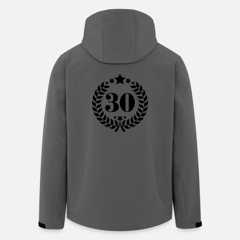 couronne 30ème anniversaire - anniversaire Couronne - Veste softshell homme en polyester recyclé Stanley/Stella - charbon