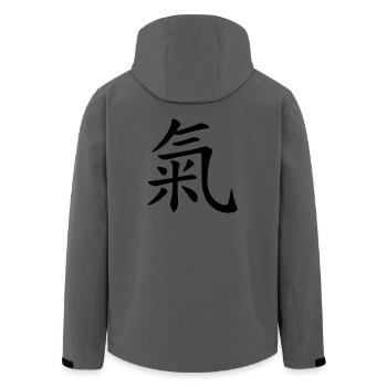 Qi Life joy - Men’s Recycled Softshell Jacket by Stanley/Stella - anthracite - Back - AI Model Male 185 light (185cm)