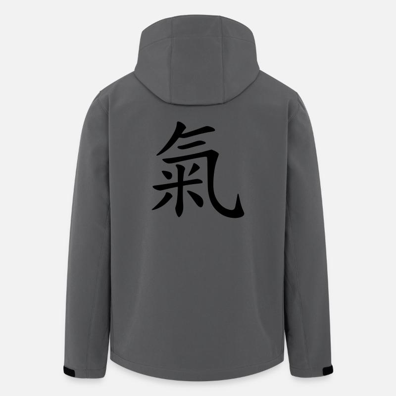 Qi Leben Freude - Recycelte Männer Softshell-Jacke von Stanley/Stella - Anthrazit