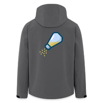 pepper salt pfeffer salz shaker streuer1 - Recycelte Männer Softshell-Jacke von Stanley/Stella - Anthrazit - Hinten - AI Model Male 185 light (185cm)