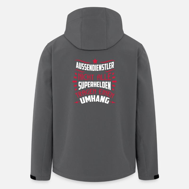 Aussendienstler! Superheld ohne Umhang-SHIRTBUBBLE - Recycelte Männer Softshell-Jacke von Stanley/Stella - Anthrazit