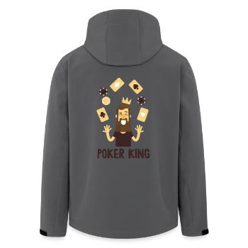Poker-König - Recycelte Männer Softshell-Jacke von Stanley/Stella - Anthrazit - Hinten - AI Model Male 185 light (185cm)