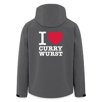 i love Currywurst - Recycelte Männer Softshell-Jacke von Stanley/Stella - Anthrazit - Hinten - AI Model Male 185 light (185cm)