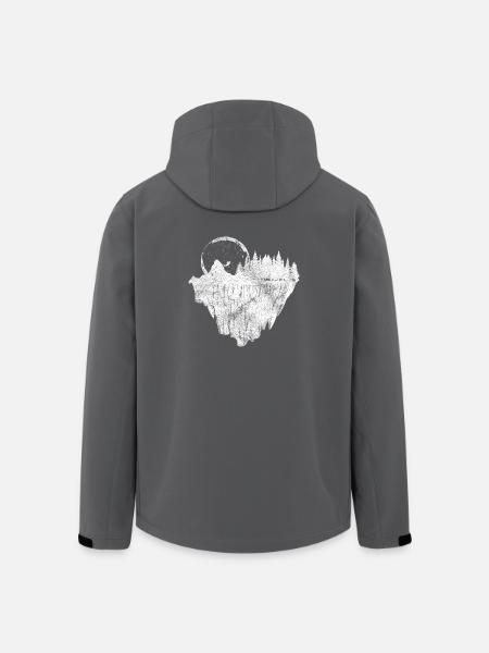 Geschenk Felsen Berg Wald Hipster Mond Natur - Recycelte Männer Softshell-Jacke von Stanley/Stella - Anthrazit