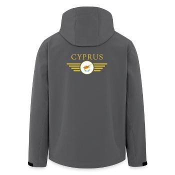 Ich liebe Zypern, Eleganz Stil Design T-Shirt - Recycelte Männer Softshell-Jacke von Stanley/Stella - Anthrazit - Hinten - AI Model Male 185 light (185cm)