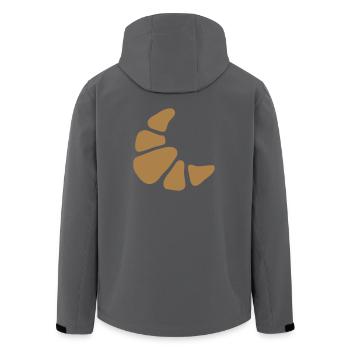 Croissant Hörnchen Brötchen Frühstück - Recycelte Männer Softshell-Jacke von Stanley/Stella - Anthrazit - Hinten - AI Model Male 185 light (185cm)