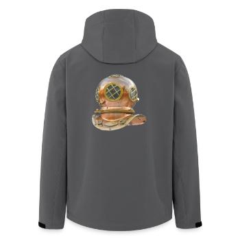 diving snorkeling diver taucher schnorcheln tauche - Recycelte Männer Softshell-Jacke von Stanley/Stella - Anthrazit - Hinten - AI Model Male 185 light (185cm)