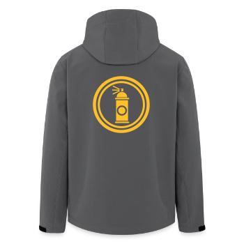 Graffiti Life Spraydose - Recycelte Männer Softshell-Jacke von Stanley/Stella - Anthrazit - Hinten - AI Model Male 185 light (185cm)