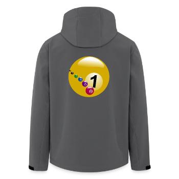 pool billards billiards snooker queue ball sport14 - Recycelte Männer Softshell-Jacke von Stanley/Stella - Anthrazit - Hinten - AI Model Male 185 light (185cm)