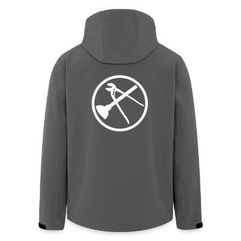 Klempner Heizungsbauer Klempnerei Handwerker Zange - Recycelte Männer Softshell-Jacke von Stanley/Stella - Anthrazit - Hinten - AI Model Male 185 light (185cm)