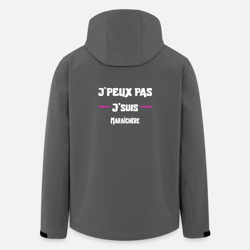 J'peux pas Maraîchère cadeau noël - Veste softshell homme en polyester recyclé Stanley/Stella - charbon
