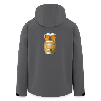 drink beer - - Recycelte Männer Softshell-Jacke von Stanley/Stella - Anthrazit - Hinten - AI Model Male 185 light (185cm)