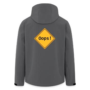 error, oops!, anpassbar - Recycelte Männer Softshell-Jacke von Stanley/Stella - Anthrazit - Hinten - AI Model Male 185 light (185cm)