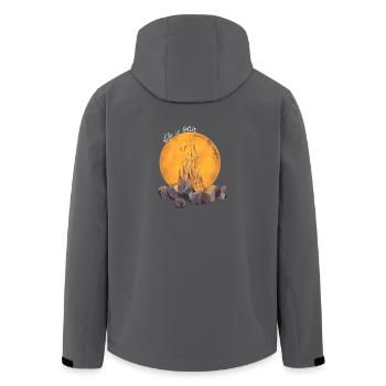Around the campfire - Recycelte Männer Softshell-Jacke von Stanley/Stella - Anthrazit - Hinten - AI Model Male 185 light (185cm)