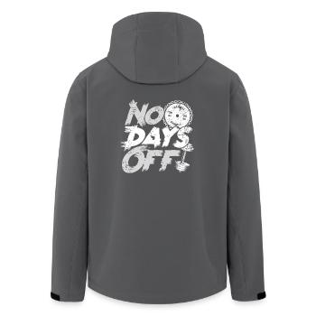 NO DAYS OFF Fitness Gym Motivation body building - Recycelte Männer Softshell-Jacke von Stanley/Stella - Anthrazit - Hinten - AI Model Male 185 light (185cm)