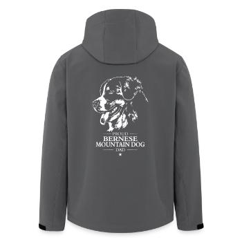 Bernese Mountain Dog Dad Hunde Hund Wilsigns - Recycelte Männer Softshell-Jacke von Stanley/Stella - Anthrazit - Hinten - AI Model Male 185 light (185cm)