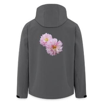flowers lilies tulips orchids sunflower dahlia ger - Recycelte Männer Softshell-Jacke von Stanley/Stella - Anthrazit - Hinten - AI Model Male 185 light (185cm)