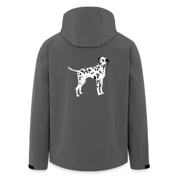 dalmatian dalmatiner hune dogs animals tiere - Recycelte Männer Softshell-Jacke von Stanley/Stella - Anthrazit - Hinten - AI Model Male 185 light (185cm)