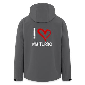 I love my turbo - Recycelte Männer Softshell-Jacke von Stanley/Stella - Anthrazit - Hinten - AI Model Male 185 light (185cm)