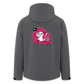 little bad cat - Recycelte Männer Softshell-Jacke von Stanley/Stella - Anthrazit - Hinten - AI Model Male 185 light (185cm)
