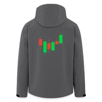 Krypto - Recycelte Männer Softshell-Jacke von Stanley/Stella - Anthrazit - Hinten - AI Model Male 185 light (185cm)