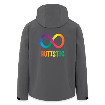 Autistische Unendlichkeit - Recycelte Männer Softshell-Jacke von Stanley/Stella - Anthrazit - Hinten - AI Model Male 185 light (185cm)