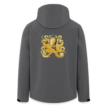 tintenfisch giant octopus krake kalmar sepien fish - Recycelte Männer Softshell-Jacke von Stanley/Stella - Anthrazit - Hinten - AI Model Male 185 light (185cm)
