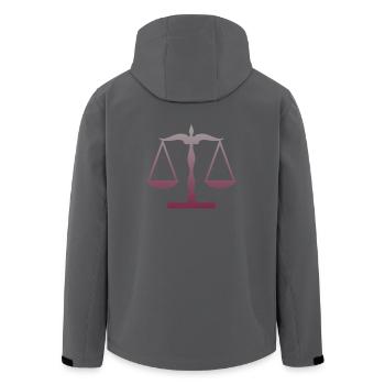 rechtsanwalt anwalt lawyer judge richter law justi - Recycelte Männer Softshell-Jacke von Stanley/Stella - Anthrazit - Hinten - AI Model Male 185 light (185cm)