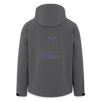 Leseratte Silhouette - Für Bücherwürmer und - Recycelte Männer Softshell-Jacke von Stanley/Stella - Anthrazit - Hinten - AI Model Male 185 light (185cm)